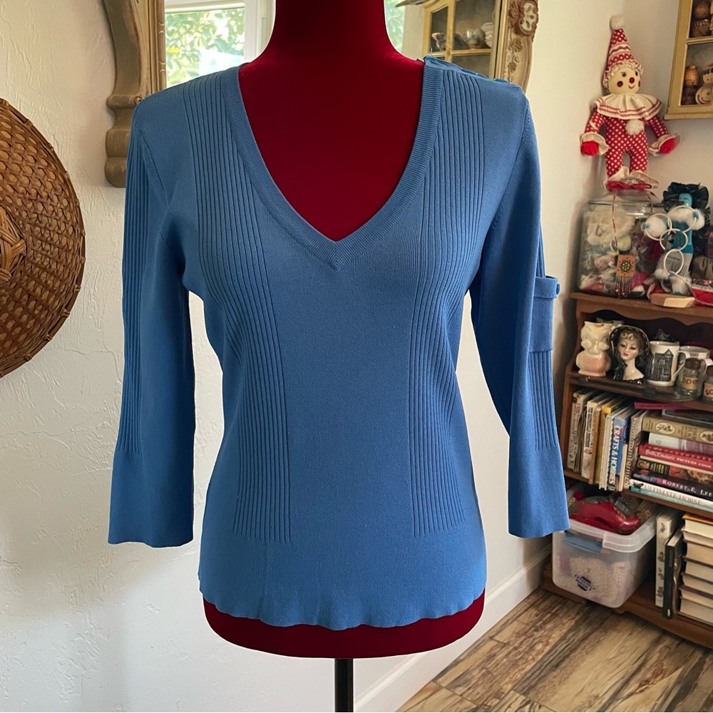 Anthropologie One Girl Who Top Blue Beauty! Size Medium